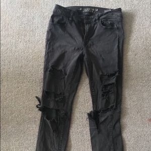 Black ripped jeans